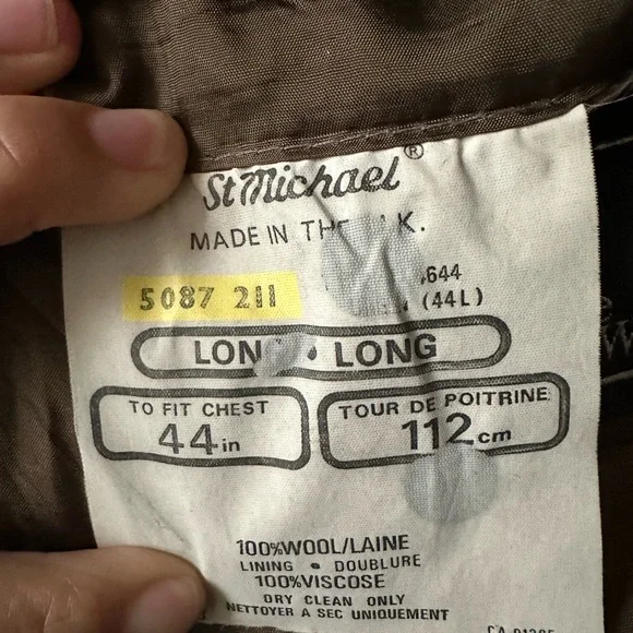 VTG Harris Tweed Brown Wool Blazer Jacket Pure Scottish Wool Men Sz 44 London - Picture 12 of 12